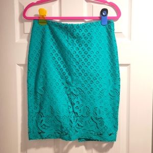 Teal pencil skirt little mermaid vibes